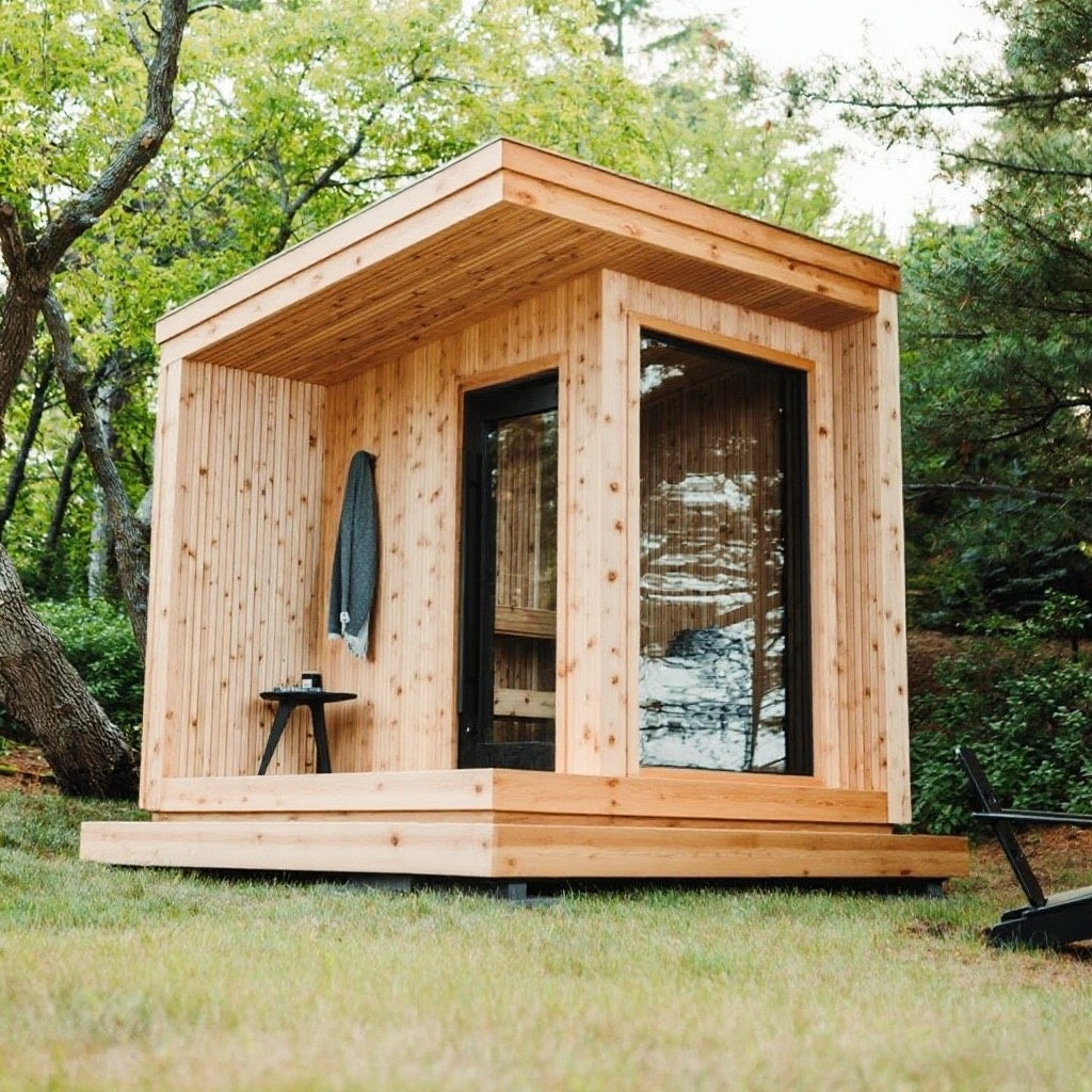 Oasislux Outdoor Traditional Sauna Up to 3 people with Porch