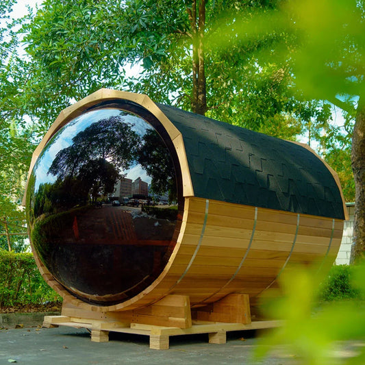 OasisLux Cedar Barrel Panoramic Sauna: Best Choice for Outdoor Home Sauna