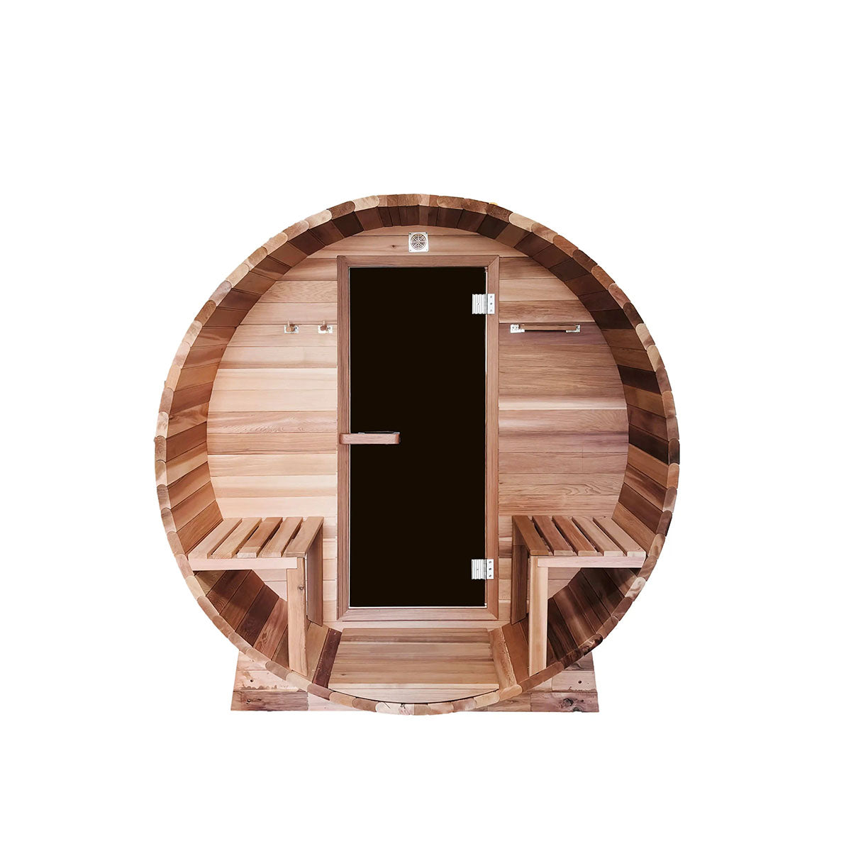 OasisLux 6 Person Large Size Outdoor Traditional Cedar Barrel Sauna 6kw Electric Stove Wood Barrel Sauna