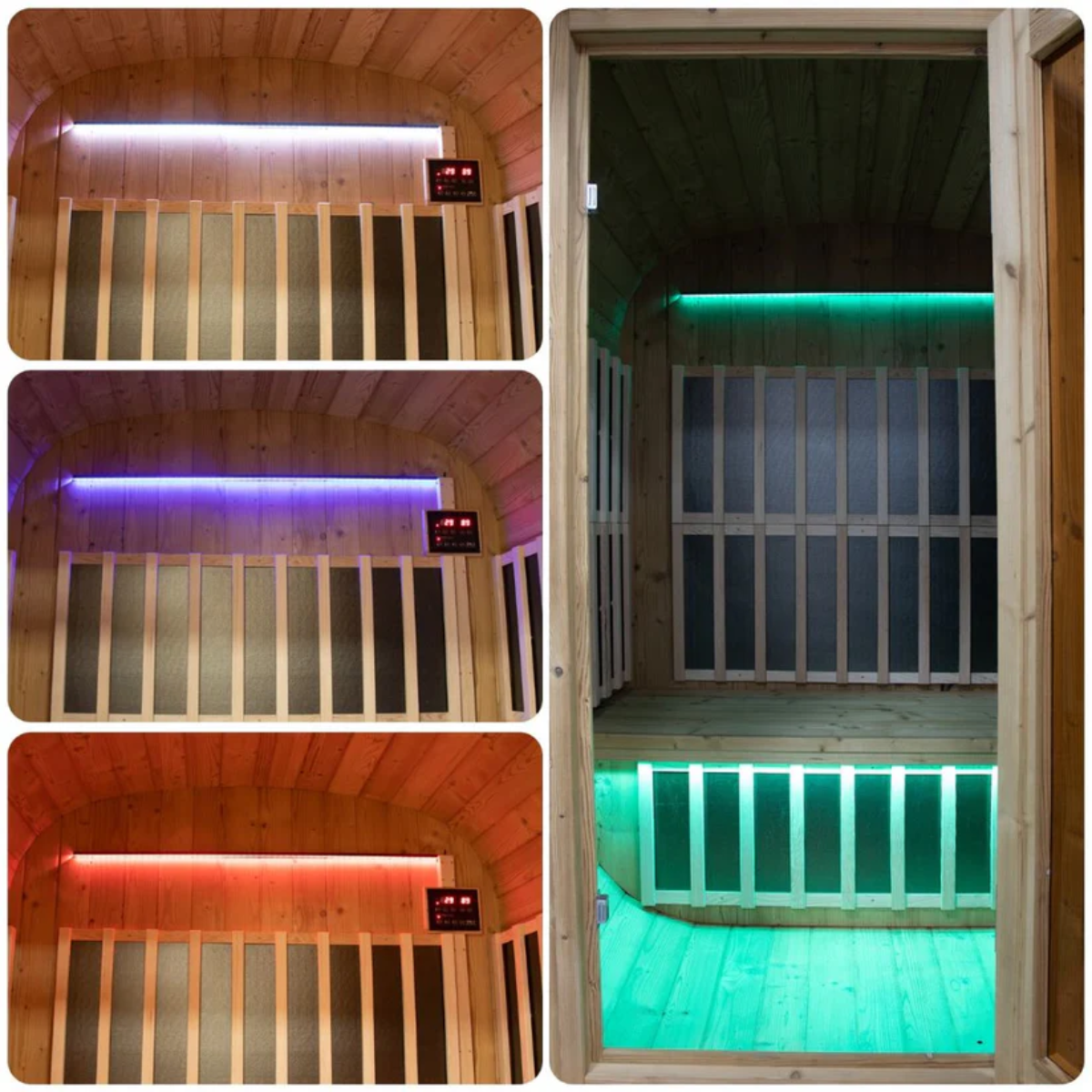 OasisLux 2 Person Barrel Outdoor Infrared Sauna