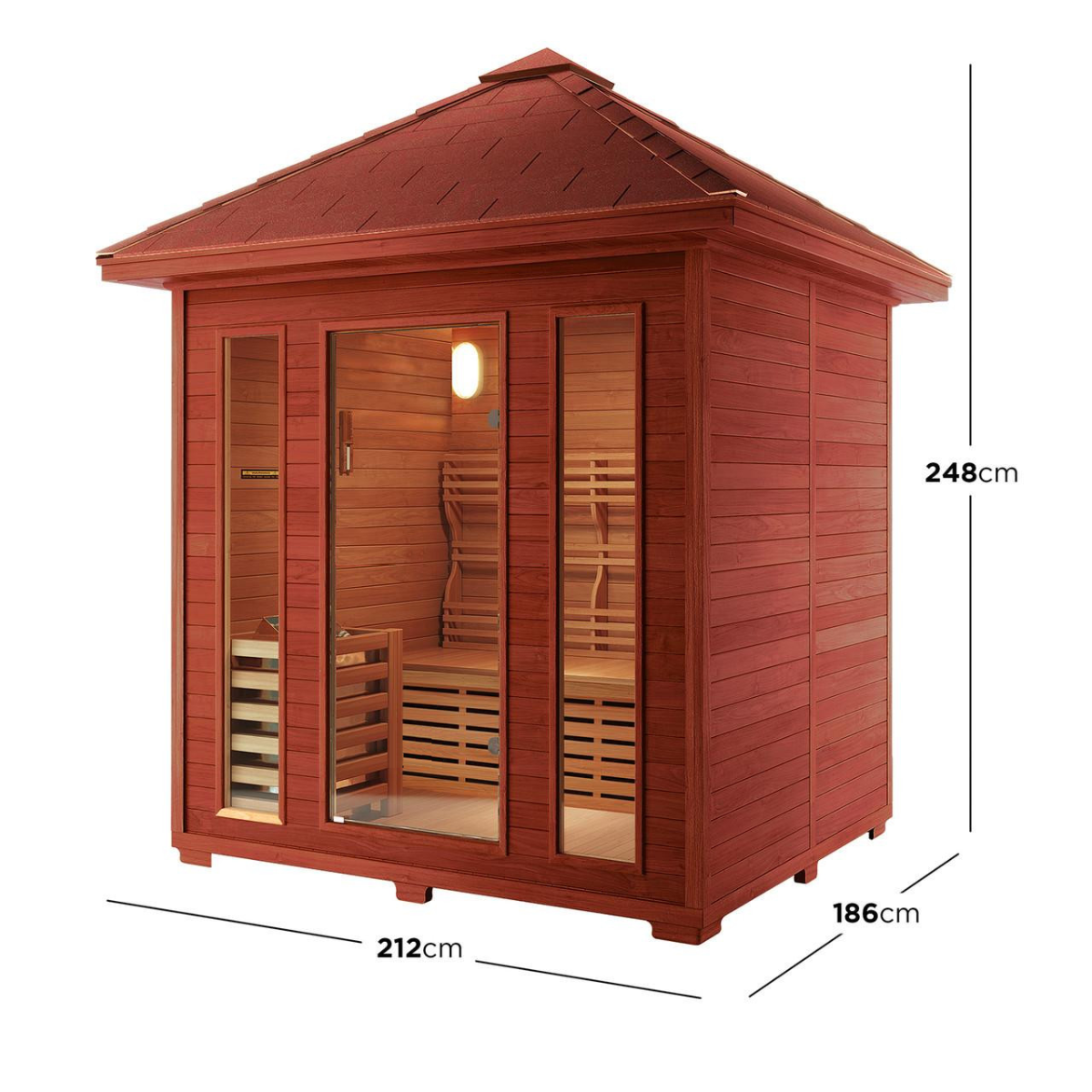 OasisLux 4 Person Traditional Finnish Outdoor Sauna