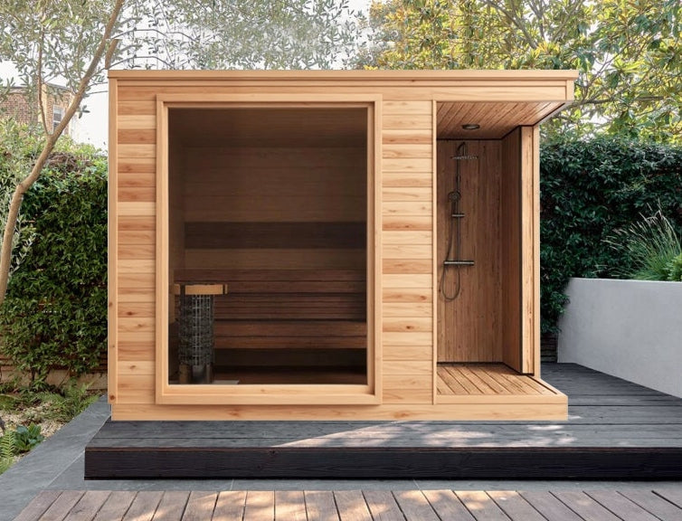 Oasislux Outdoor  Traditional Sauna With Shower System