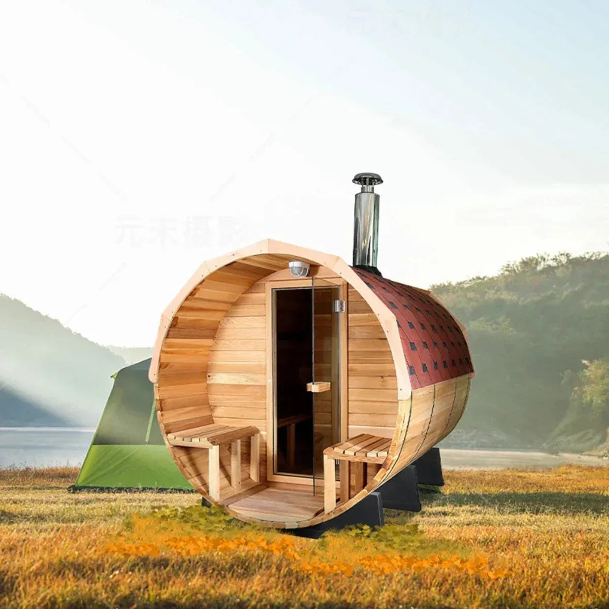 OasisLux  Cedar Barrel Panoramic Sauna: Best Choice for Outdoor Home Sauna