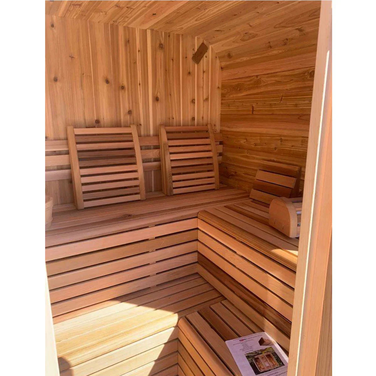 Oasislux Outdoor Square Red Cedar Sauna for 4-6 person