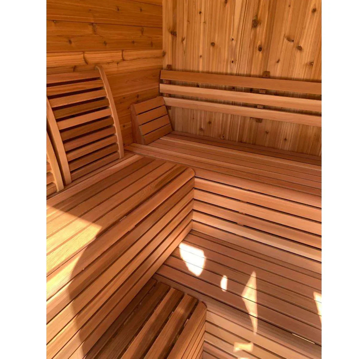 Oasislux Outdoor Square Red Cedar Sauna for 4-6 person