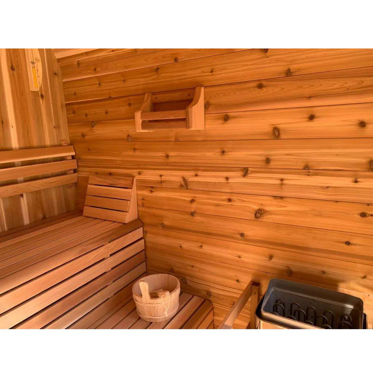 Oasislux Outdoor Square Red Cedar Sauna for 4-6 person