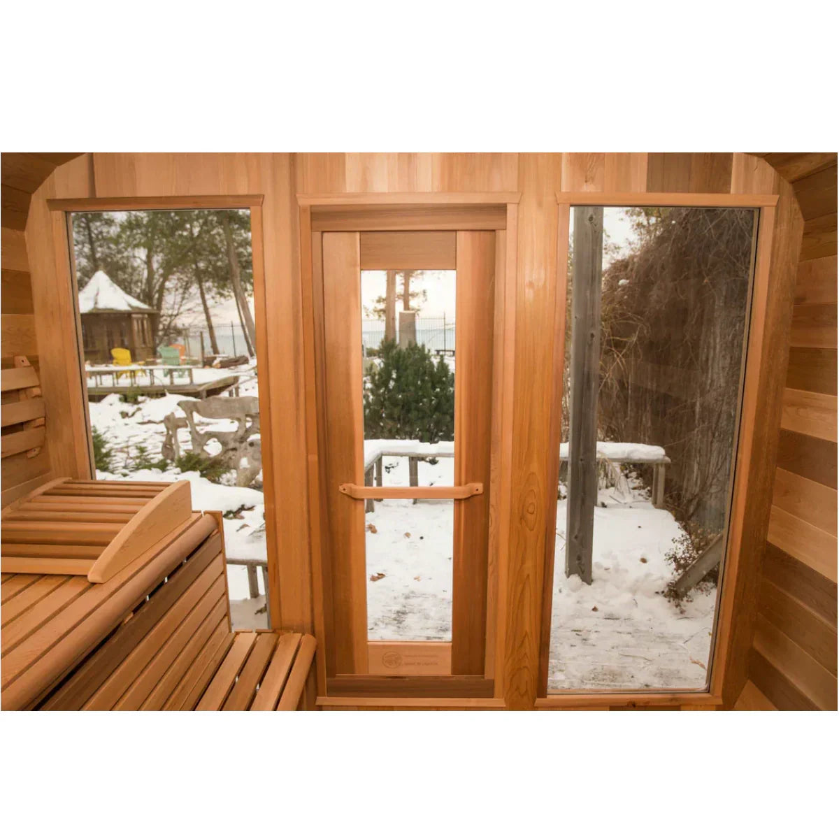 Oasislux Outdoor Square Red Cedar Sauna for 4-6 person