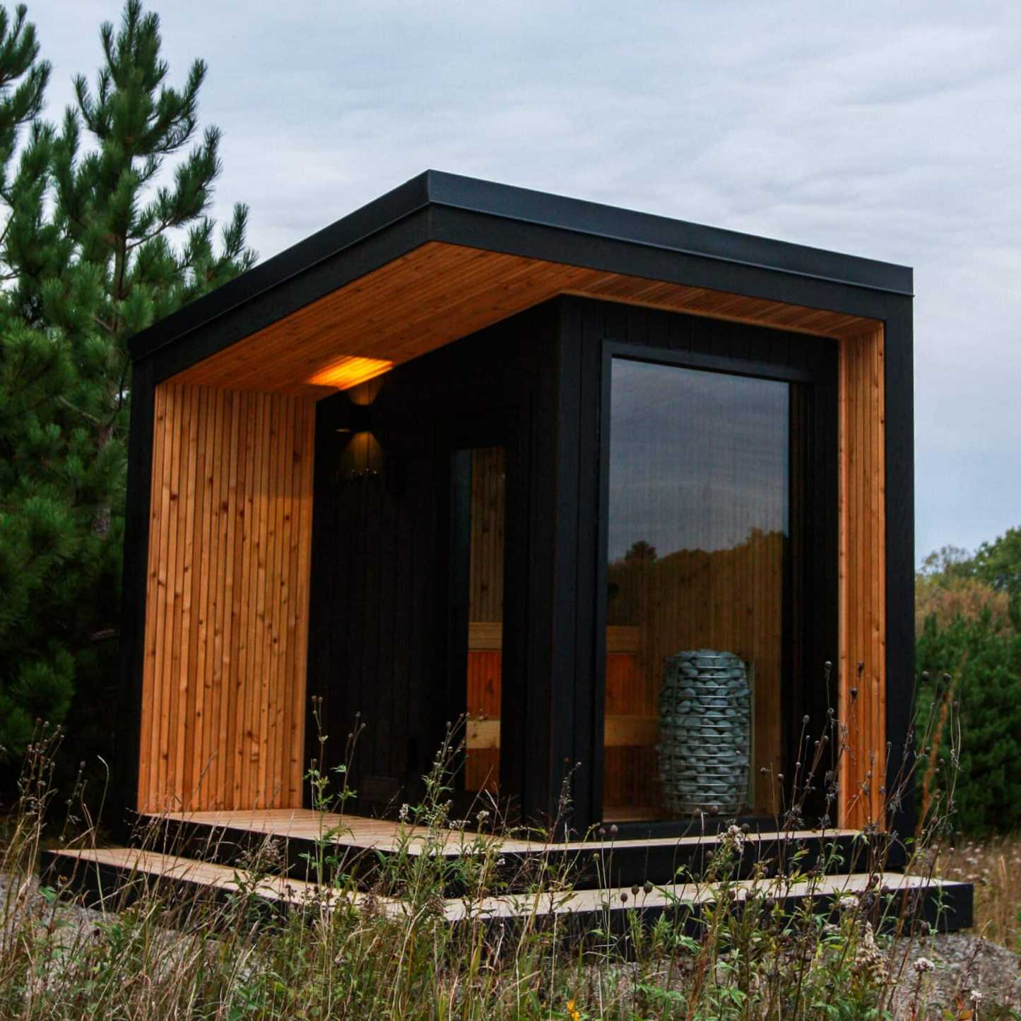 Oasislux Outdoor  Traditional Sauna Up to 3 people with Porch