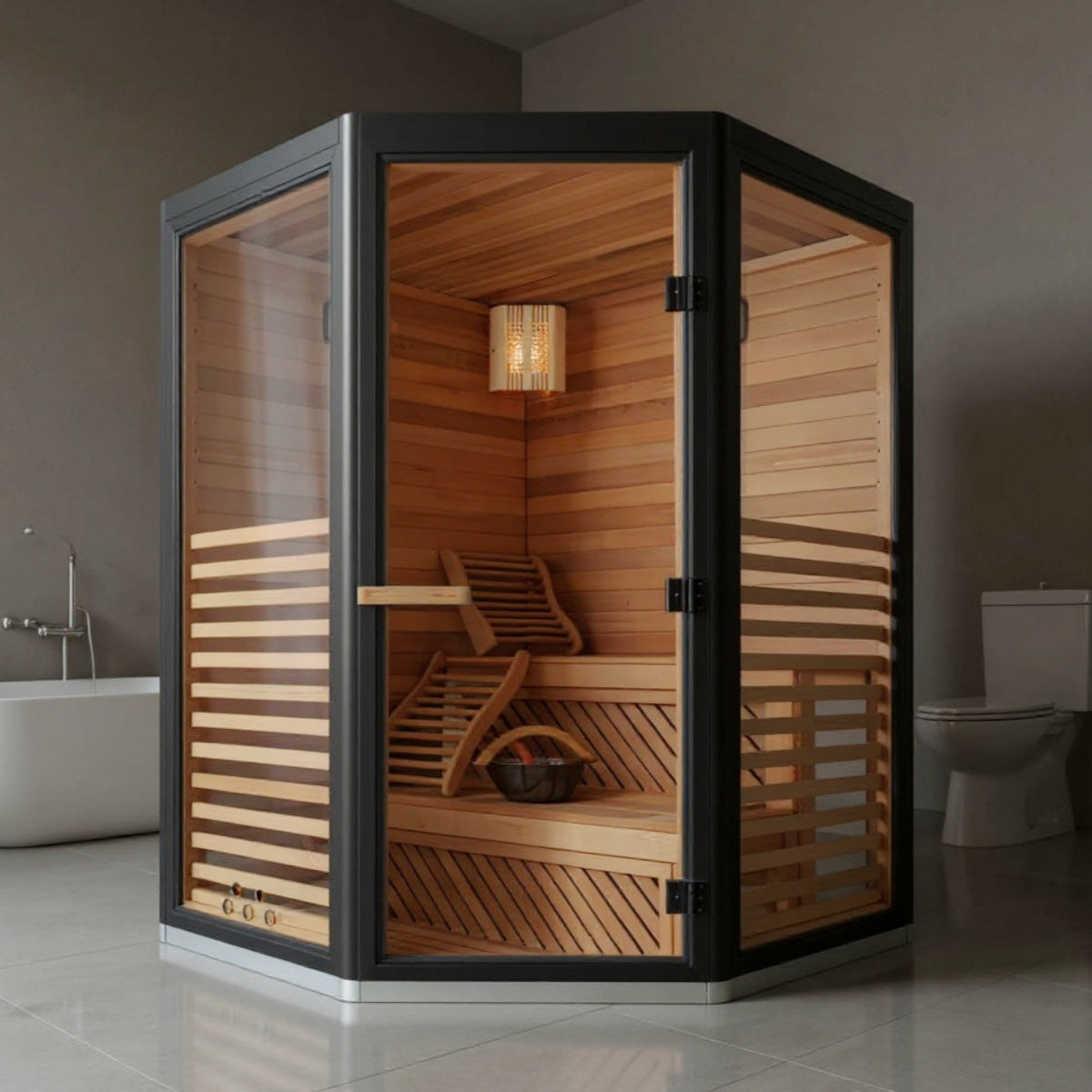 OasisLux Portable home use indoor sauna room wooden steam sauna room
