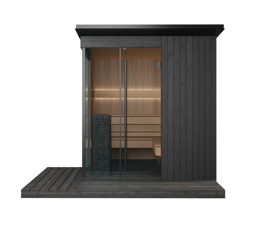 Oasislux Modern Black Outdoor Sauna