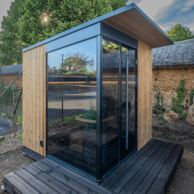 Oasislux Modern Black Outdoor Sauna