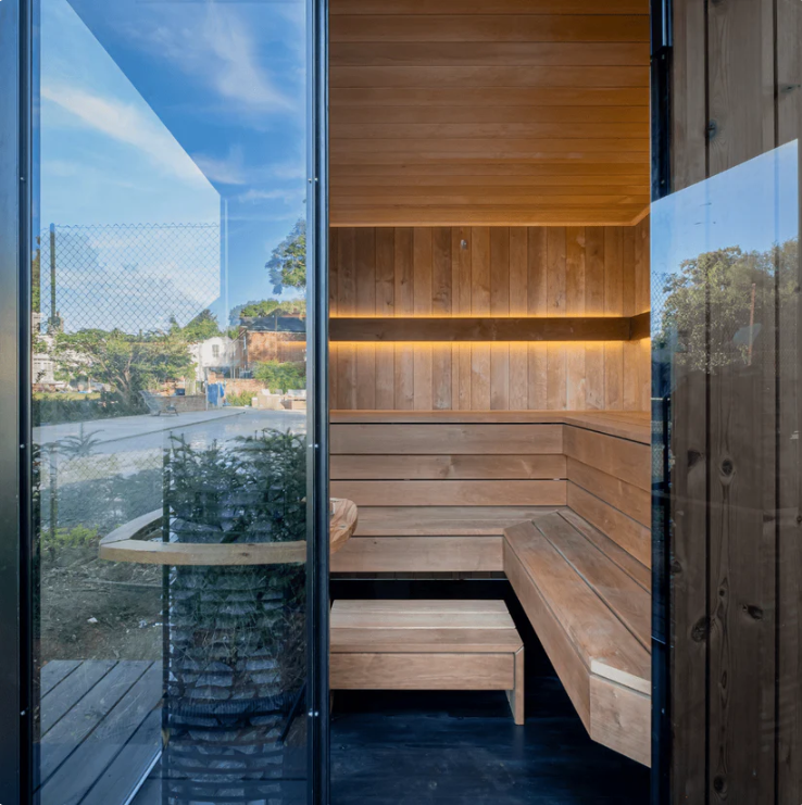 Oasislux Modern Black Outdoor Sauna
