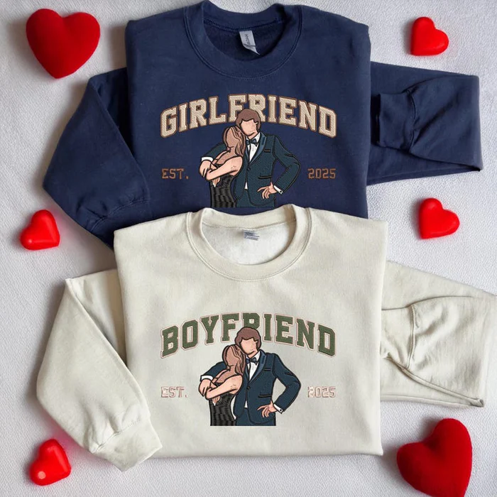 Custom Embroidered LOVE Couple  Hoodie