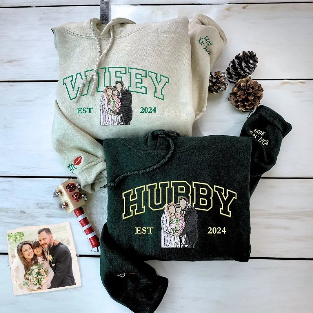 Custom Hubby and Wifey Sweatshirt or Hoodie