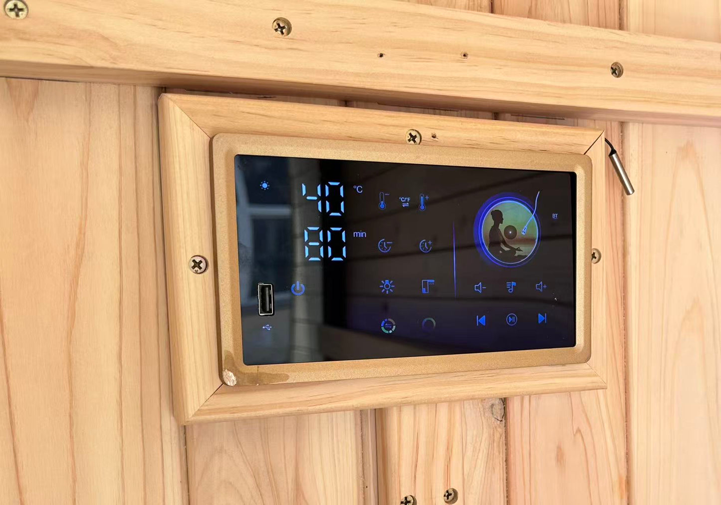 OasisLux Aurora Outdoor Sauna Cabin | 4–6 Person Thermospruce Sauna