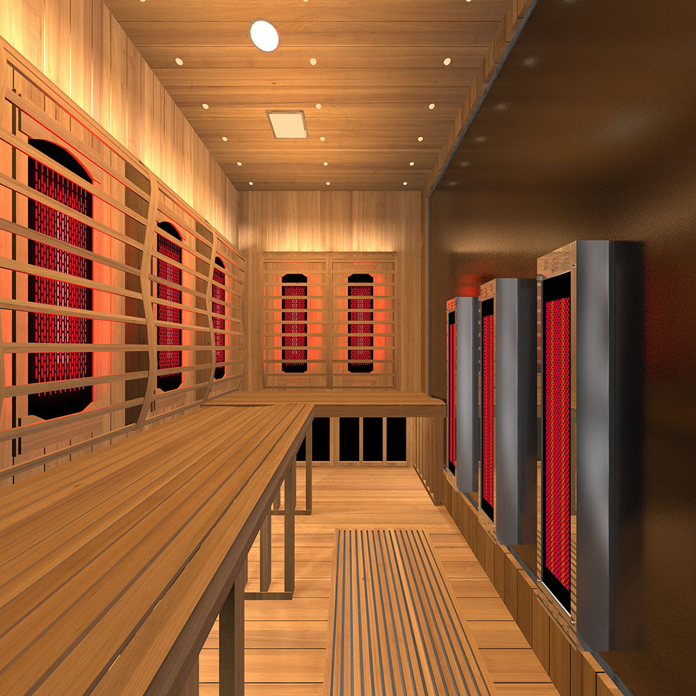 Oasislux Full Spectrum Sauna For 3-5 Person With Red Light Therapy