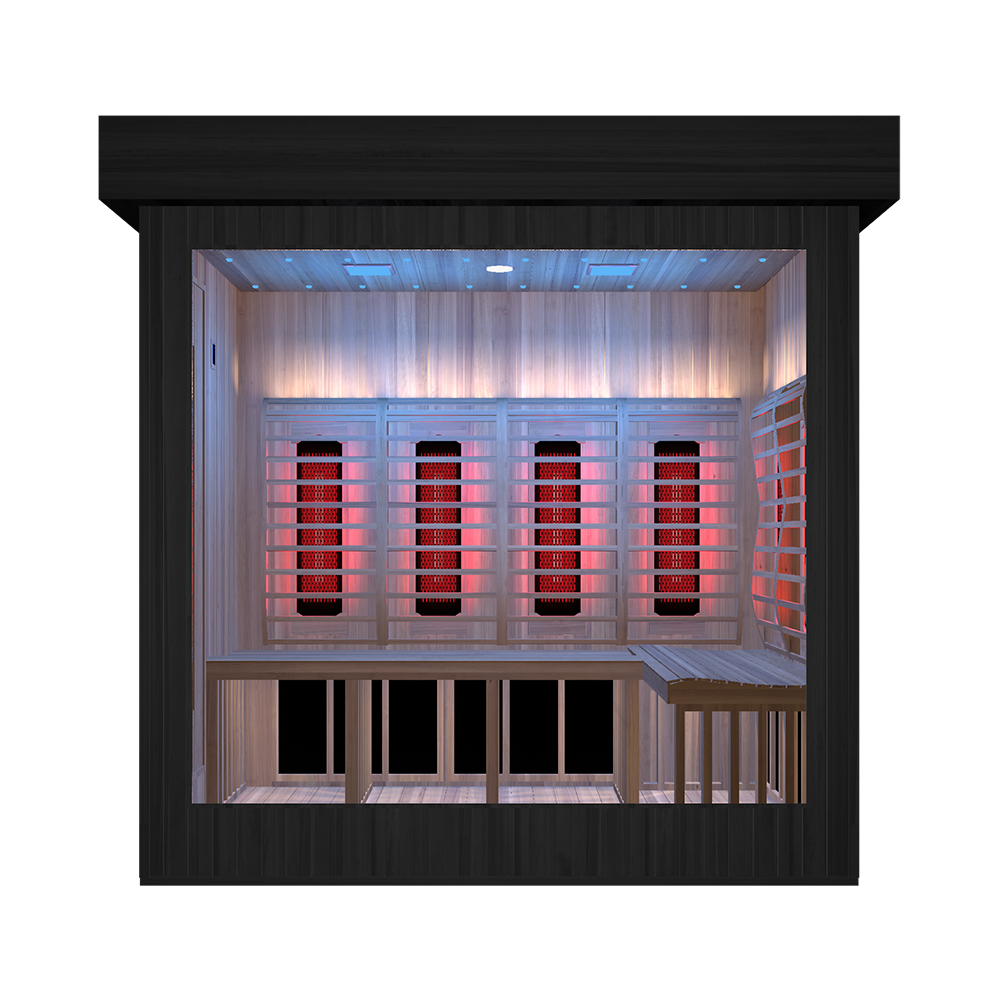 OasisLux Luxury Outdoor Full-Spectrum Infrared Sauna For 3-5 Person