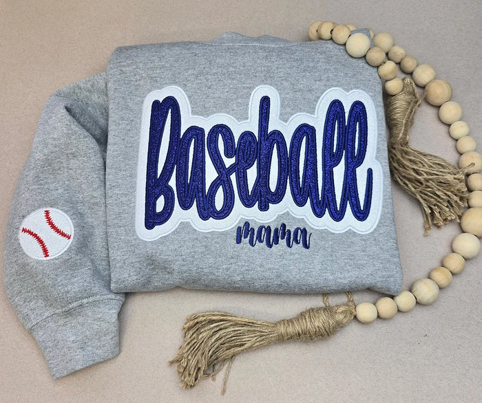 The Glitter Game Day Sweatshirt | Custom Sports Mama