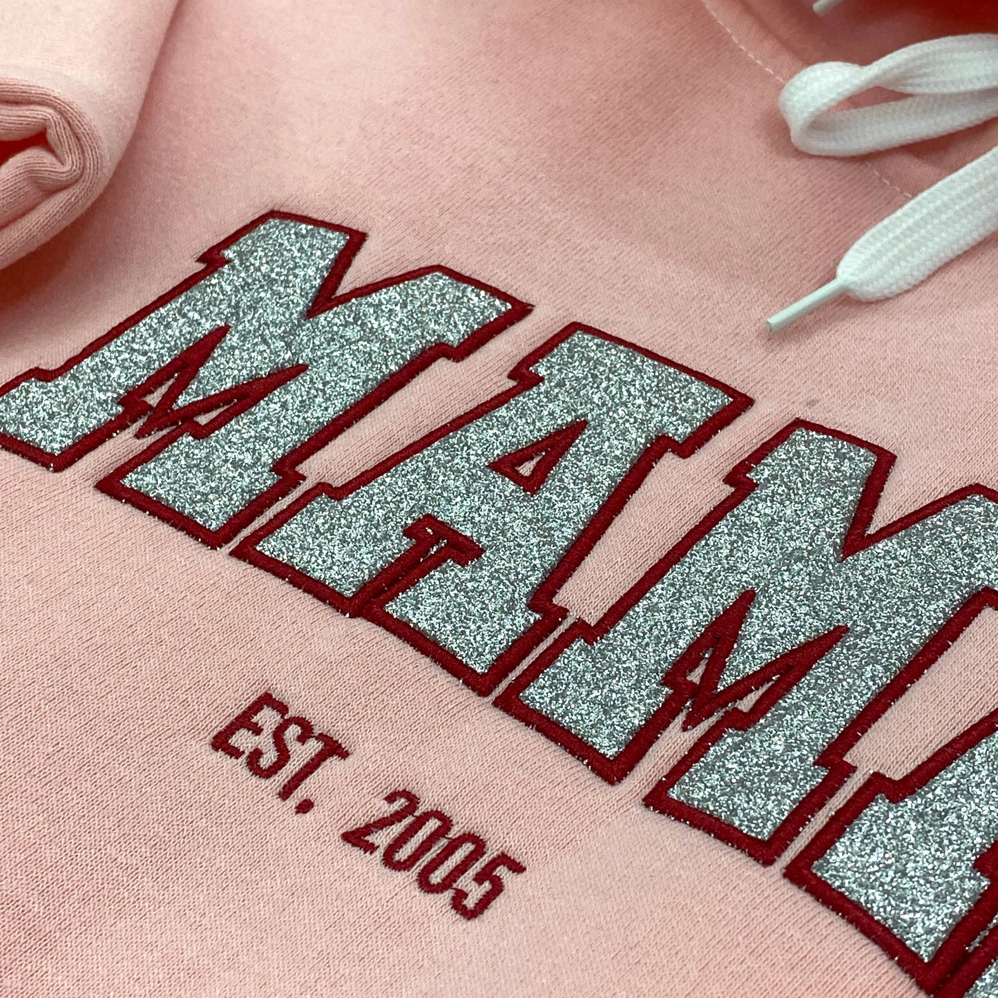 Custom Embroed MAMA Glitter Hoodie
