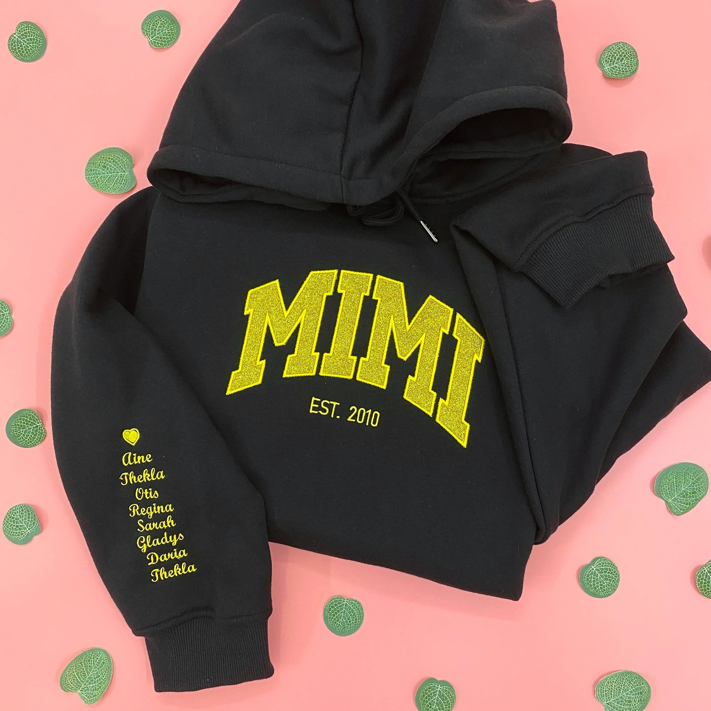 Custom Embroed MAMA Glitter Hoodie
