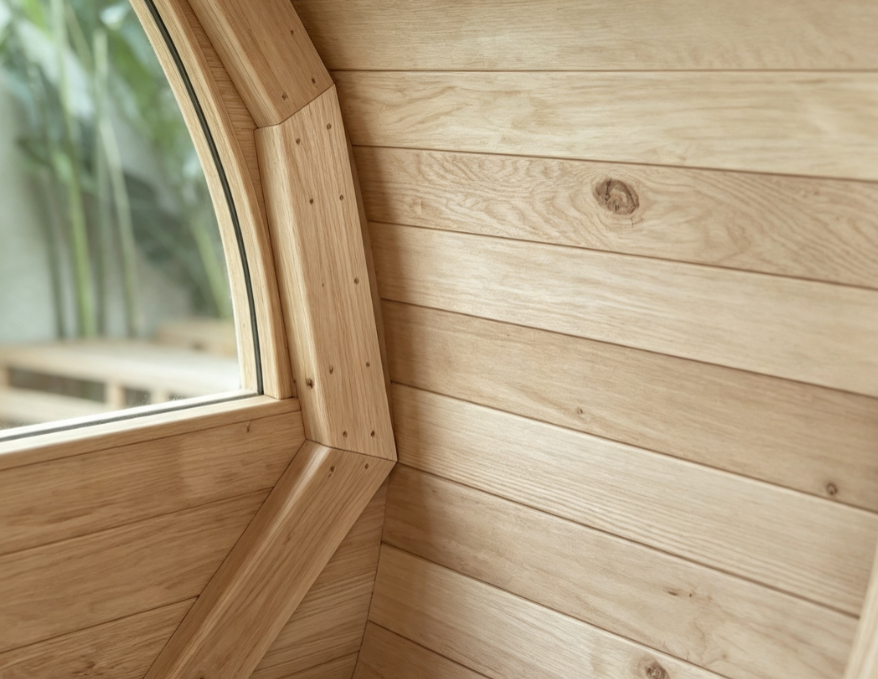 Embroed Nordic Luxe Outdoor Barrel Sauna – Modern Cedar Sauna Retreat for Backyard Wellness & Relaxation