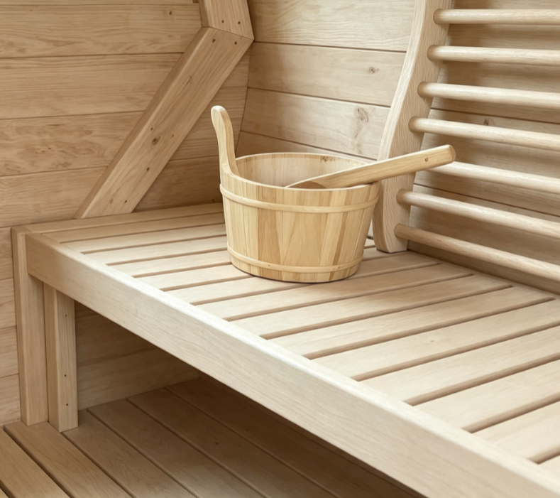 Embroed Nordic Luxe Outdoor Barrel Sauna – Modern Cedar Sauna Retreat for Backyard Wellness & Relaxation