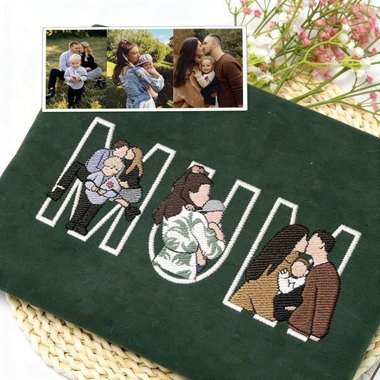 Best Mom Ever – Custom Photo Portrait Embroidery Gift