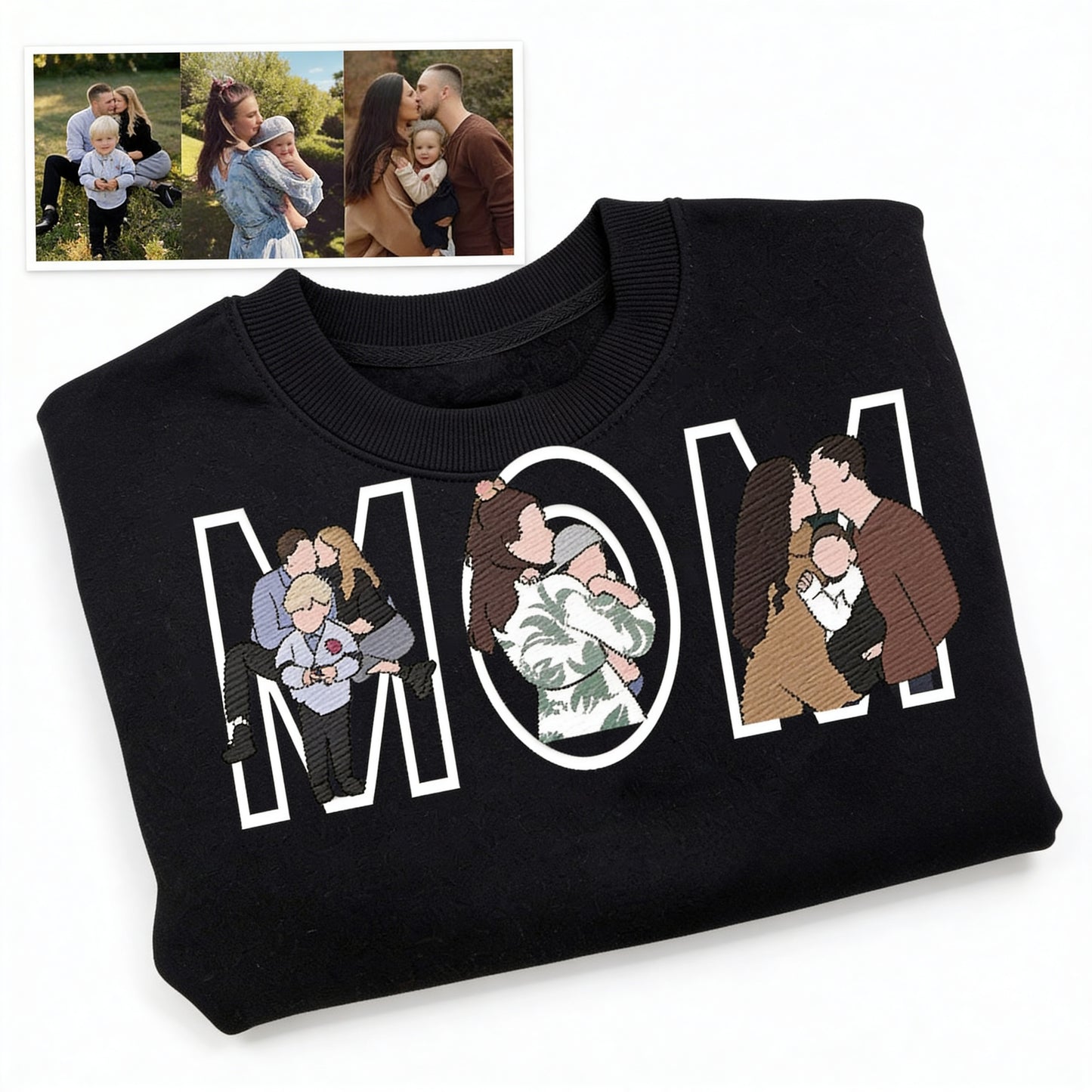 Best Mom Ever – Custom Photo Portrait Embroidery Gift