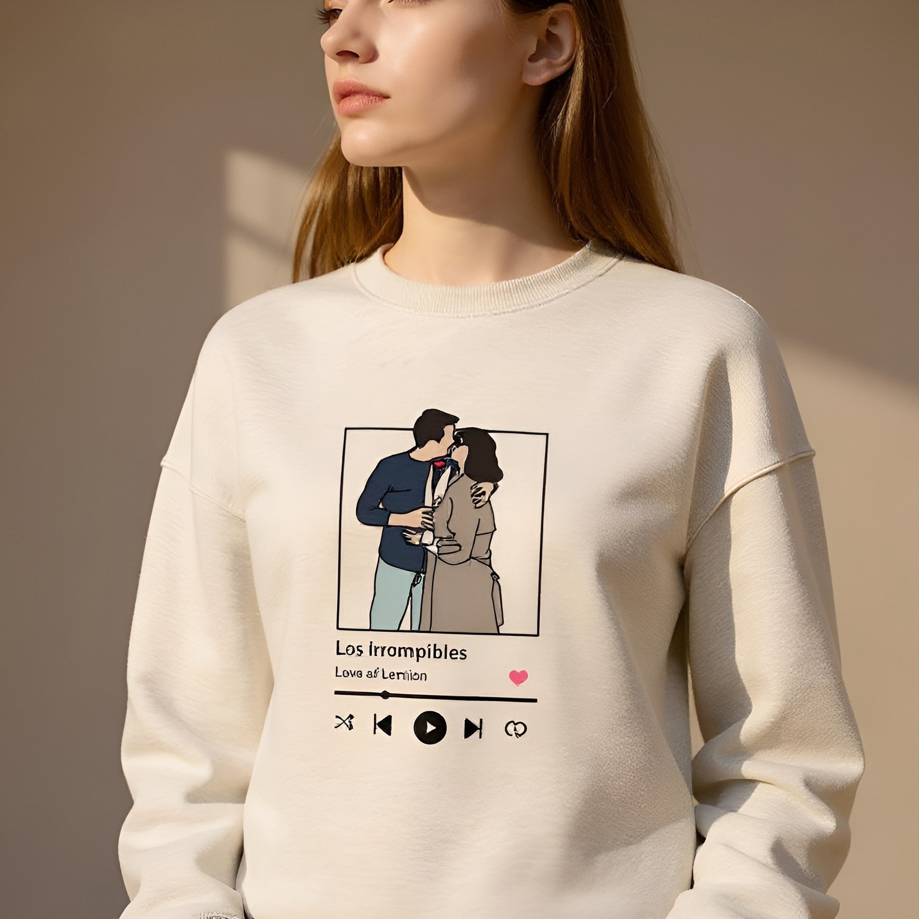 Custom Embroidered Couple Hoodies With Song